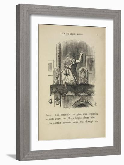 Alice Looking at the Mirror-John Tenniel-Framed Giclee Print