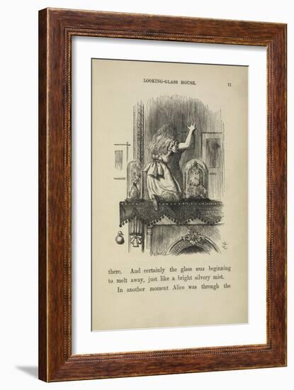 Alice Looking at the Mirror-John Tenniel-Framed Giclee Print