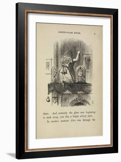 Alice Looking at the Mirror-John Tenniel-Framed Giclee Print