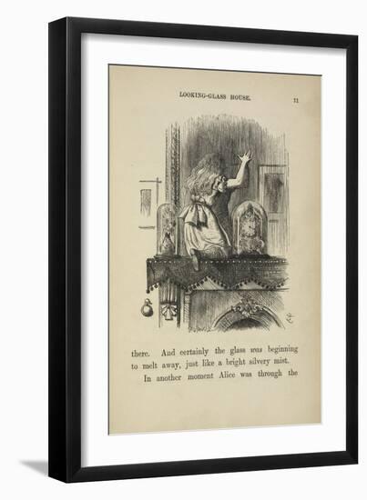 Alice Looking at the Mirror-John Tenniel-Framed Giclee Print