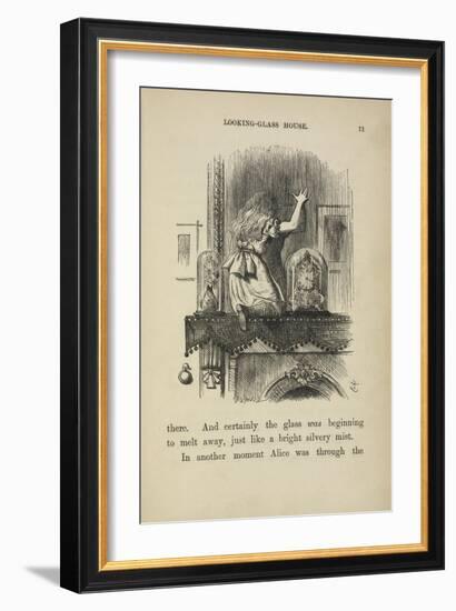 Alice Looking at the Mirror-John Tenniel-Framed Giclee Print