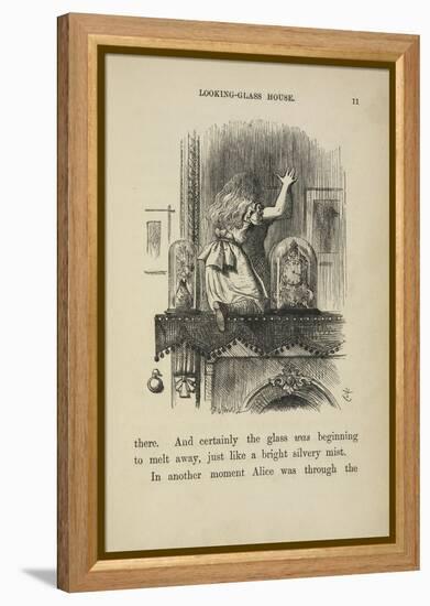 Alice Looking at the Mirror-John Tenniel-Framed Premier Image Canvas