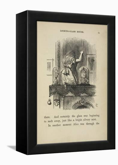 Alice Looking at the Mirror-John Tenniel-Framed Premier Image Canvas