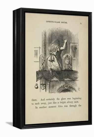 Alice Looking at the Mirror-John Tenniel-Framed Premier Image Canvas