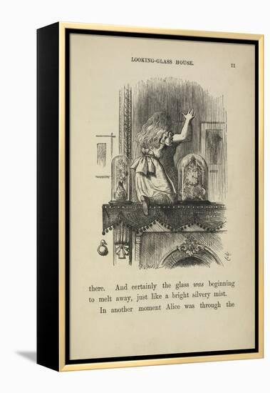 Alice Looking at the Mirror-John Tenniel-Framed Premier Image Canvas