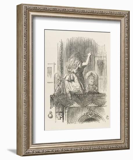 Alice Looking Through the Looking Glass 1 of 2: This Side-John Tenniel-Framed Photographic Print