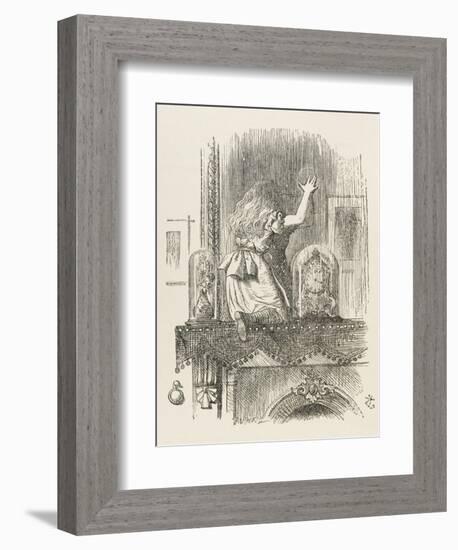 Alice Looking Through the Looking Glass 1 of 2: This Side-John Tenniel-Framed Photographic Print