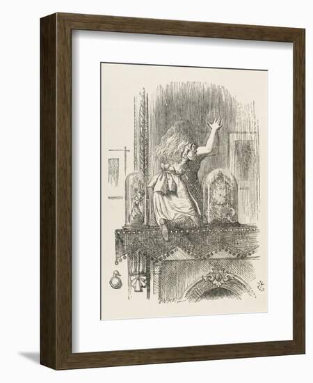 Alice Looking Through the Looking Glass 1 of 2: This Side-John Tenniel-Framed Photographic Print