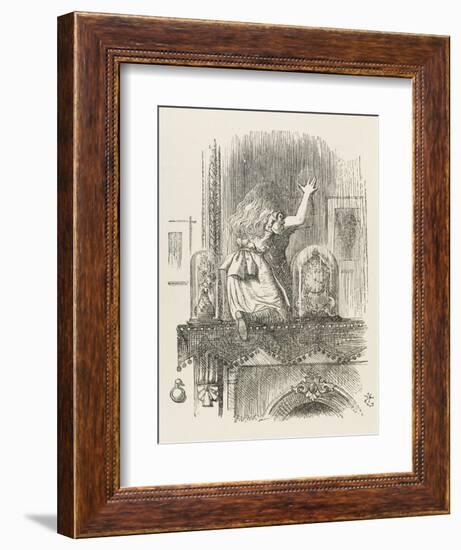 Alice Looking Through the Looking Glass 1 of 2: This Side-John Tenniel-Framed Photographic Print