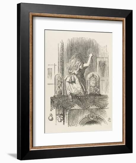 Alice Looking Through the Looking Glass 1 of 2: This Side-John Tenniel-Framed Photographic Print