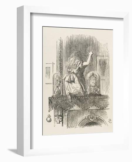 Alice Looking Through the Looking Glass 1 of 2: This Side-John Tenniel-Framed Photographic Print