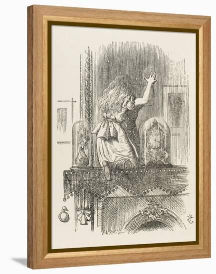 Alice Looking Through the Looking Glass 1 of 2: This Side-John Tenniel-Framed Premier Image Canvas