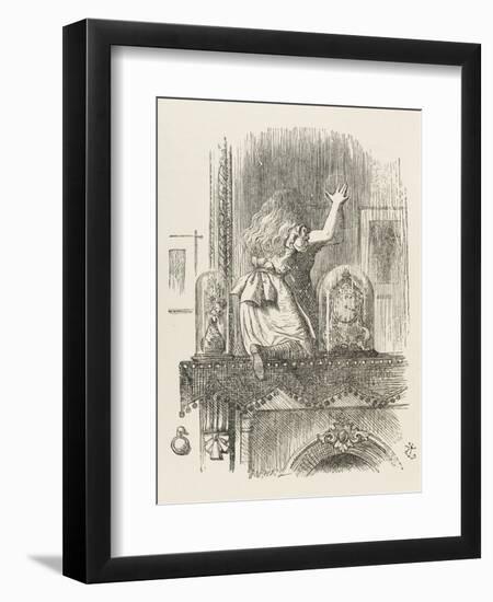 Alice Looking Through the Looking Glass 1 of 2: This Side-John Tenniel-Framed Premium Photographic Print