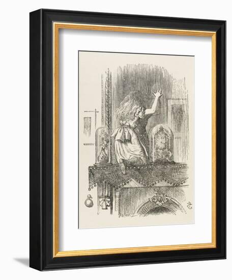 Alice Looking Through the Looking Glass 1 of 2: This Side-John Tenniel-Framed Premium Photographic Print