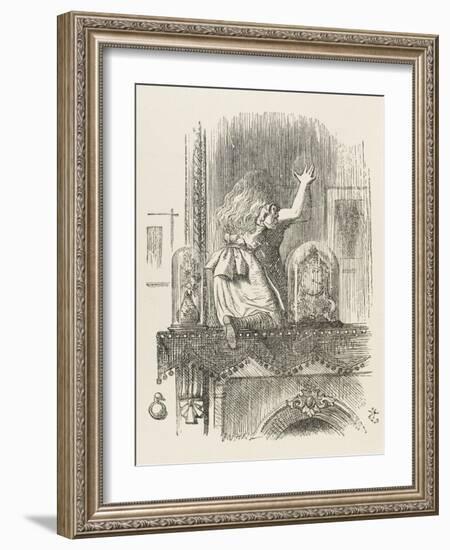 Alice Looking Through the Looking Glass 1 of 2: This Side-John Tenniel-Framed Photographic Print