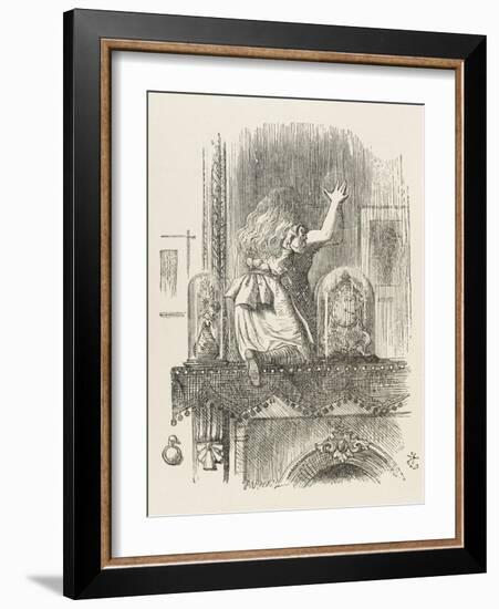 Alice Looking Through the Looking Glass 1 of 2: This Side-John Tenniel-Framed Photographic Print