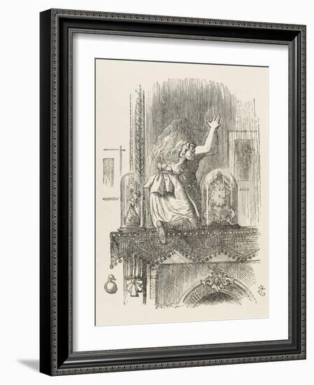 Alice Looking Through the Looking Glass 1 of 2: This Side-John Tenniel-Framed Photographic Print