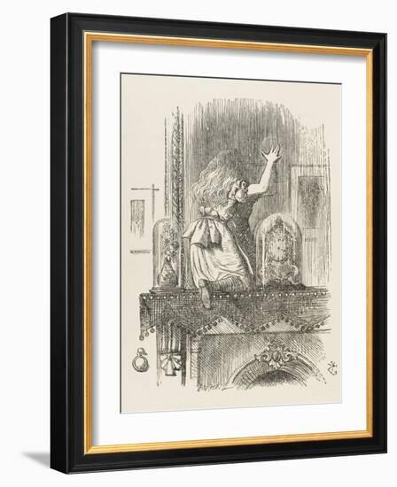 Alice Looking Through the Looking Glass 1 of 2: This Side-John Tenniel-Framed Photographic Print