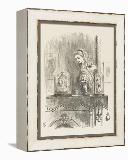 Alice Looking Through the Looking Glass 2 of 2: The Other Side-John Tenniel-Framed Premier Image Canvas