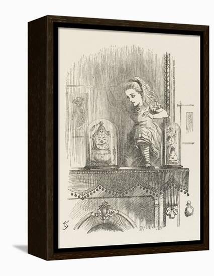 Alice Looking Through the Looking Glass 2 of 2: The Other Side-John Tenniel-Framed Premier Image Canvas