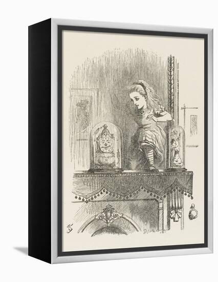 Alice Looking Through the Looking Glass 2 of 2: The Other Side-John Tenniel-Framed Premier Image Canvas