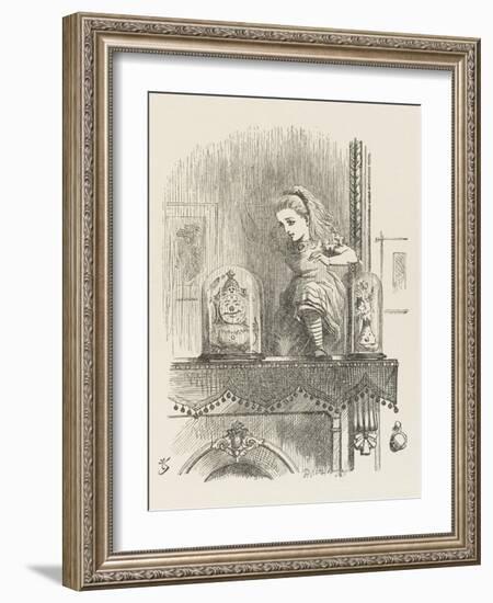 Alice Looking Through the Looking Glass 2 of 2: The Other Side-John Tenniel-Framed Photographic Print