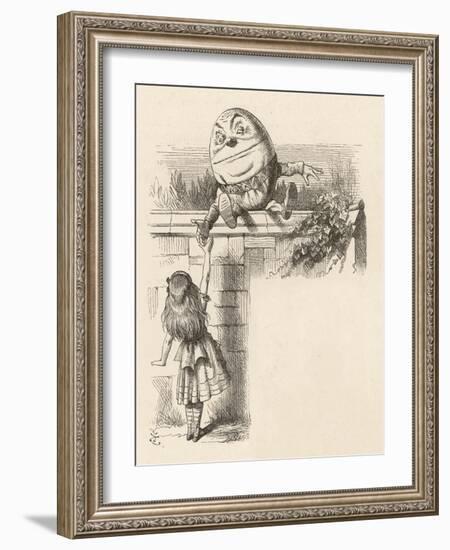 Alice Meets Humpty-Dumpty-John Tenniel-Framed Photographic Print