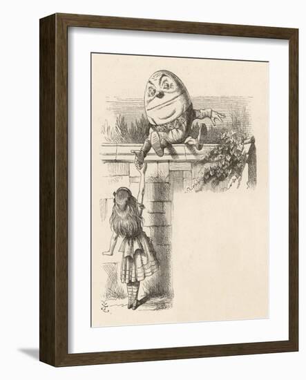 Alice Meets Humpty-Dumpty-John Tenniel-Framed Photographic Print