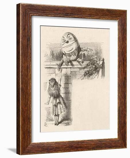 Alice Meets Humpty-Dumpty-John Tenniel-Framed Photographic Print