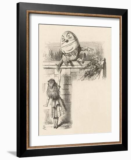 Alice Meets Humpty-Dumpty-John Tenniel-Framed Photographic Print