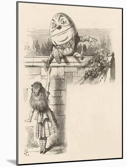 Alice Meets Humpty-Dumpty-John Tenniel-Mounted Photographic Print
