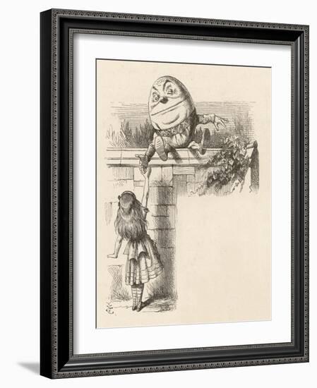 Alice Meets Humpty-Dumpty-John Tenniel-Framed Photographic Print