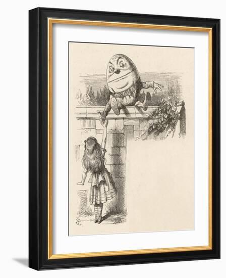Alice Meets Humpty-Dumpty-John Tenniel-Framed Photographic Print
