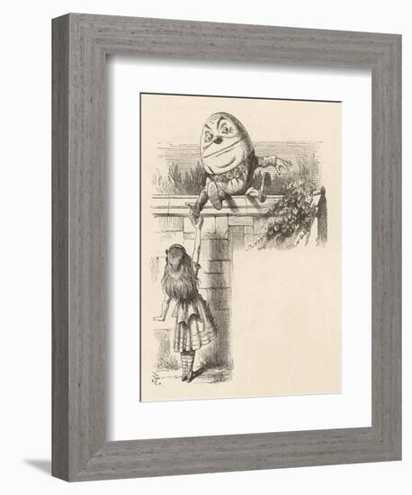 Alice Meets Humpty-Dumpty-John Tenniel-Framed Photographic Print