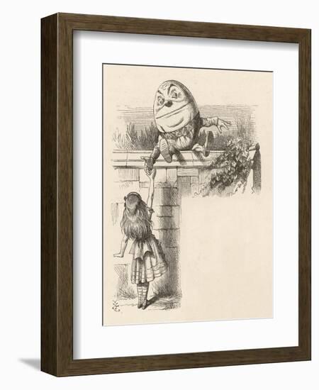 Alice Meets Humpty-Dumpty-John Tenniel-Framed Photographic Print