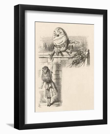 Alice Meets Humpty-Dumpty-John Tenniel-Framed Photographic Print