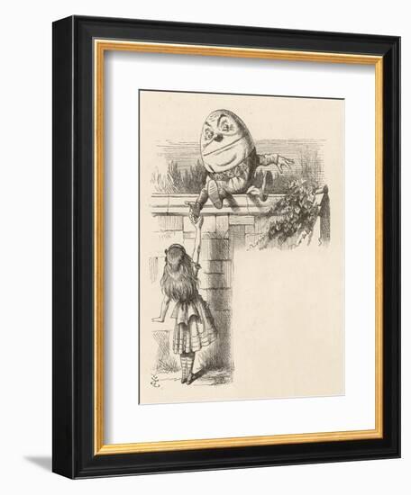 Alice Meets Humpty-Dumpty-John Tenniel-Framed Photographic Print