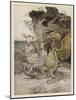 Alice, Mock-Turtle, Grypho-Arthur Rackham-Mounted Art Print