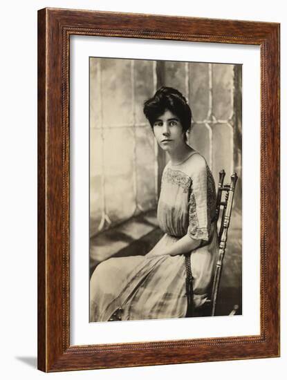 Alice Paul, American Suffragette and Author of an Equal Rights Amendment, 1910s-null-Framed Photo