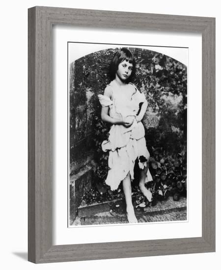 Alice Pleasance Liddell as the Beggar Maid-Lewis Carroll-Framed Giclee Print