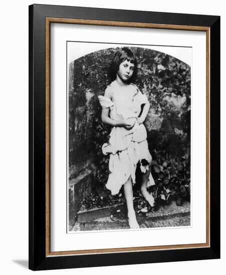 Alice Pleasance Liddell as the Beggar Maid-Lewis Carroll-Framed Giclee Print