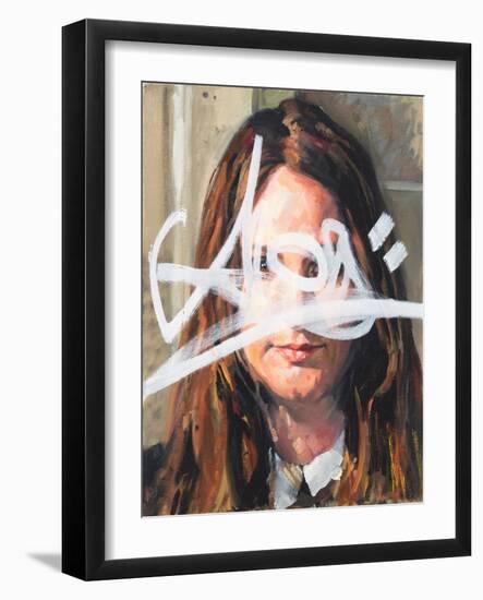 Alice - Redacted (Oil on Canvas)-Aaron Bevan-Bailey-Framed Giclee Print