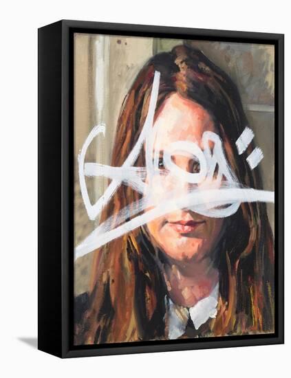 Alice - Redacted (Oil on Canvas)-Aaron Bevan-Bailey-Framed Premier Image Canvas