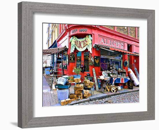 Alice's Antiques, Portobello Road in Notting Hill, London-Anna Siena-Framed Photographic Print