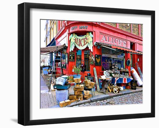 Alice's Antiques, Portobello Road in Notting Hill, London-Anna Siena-Framed Photographic Print