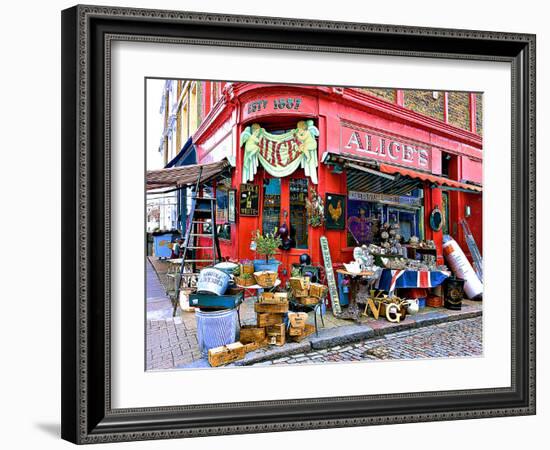 Alice's Antiques, Portobello Road in Notting Hill, London-Anna Siena-Framed Photographic Print