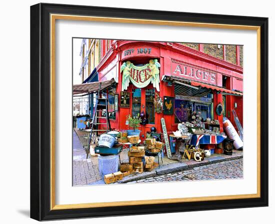 Alice's Antiques, Portobello Road in Notting Hill, London-Anna Siena-Framed Photographic Print