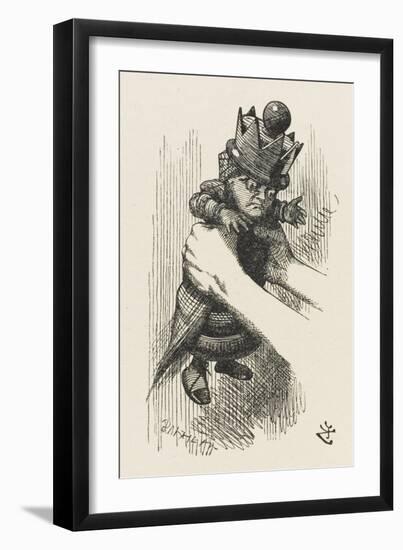 Alice Shakes the Red Queen-John Tenniel-Framed Art Print