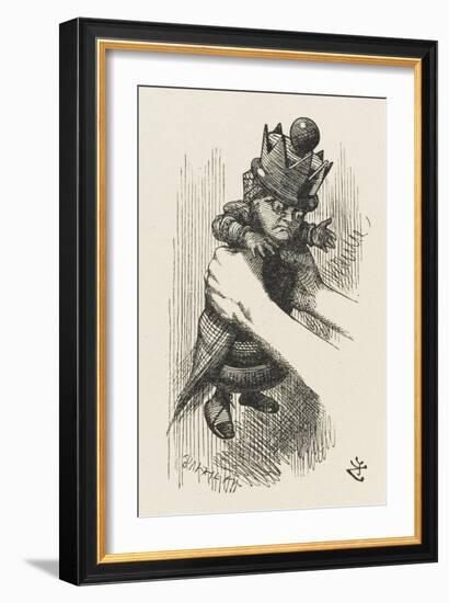 Alice Shakes the Red Queen-John Tenniel-Framed Art Print