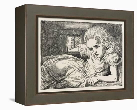 Alice Shrinks and Stretches Alice Grows Too Big for the House-John Tenniel-Framed Premier Image Canvas